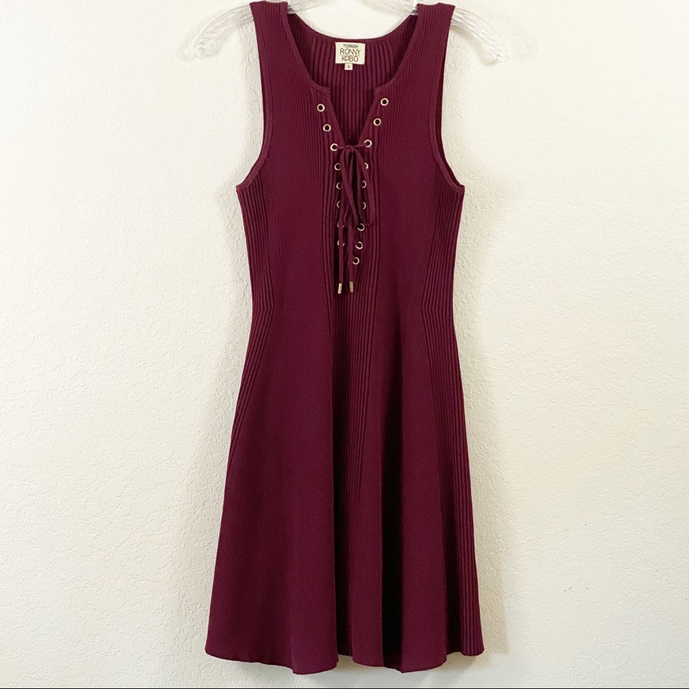 Torn by Ronny Kobo Lace Up Sleeveless Dress - Picture 2 of 5